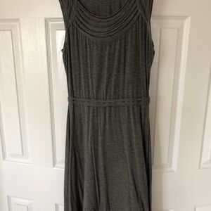 Max Studio Charcoal Sleeveless Midi Dress